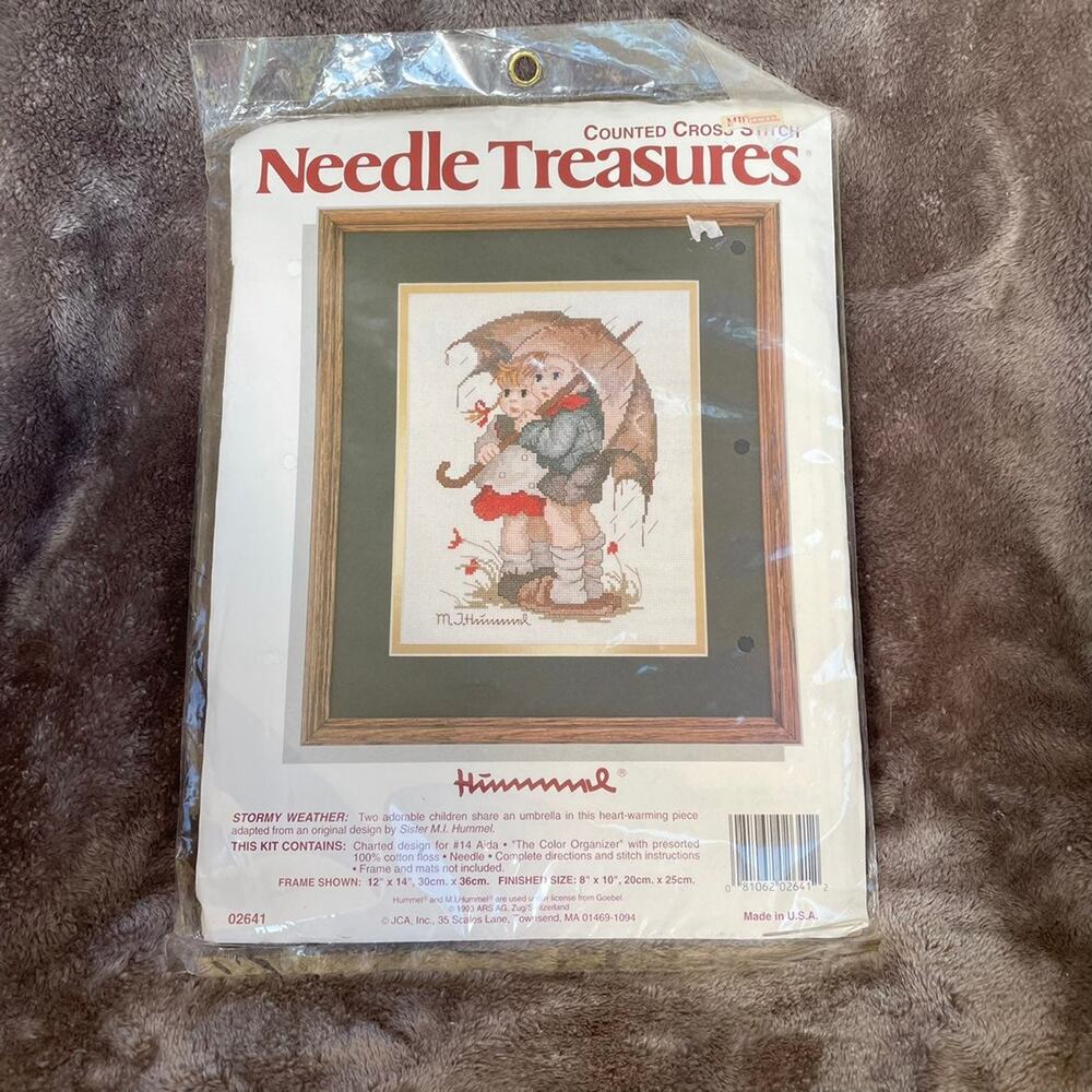 Hummel Cross Stitch Kit Vtg 1993 Needle Treasures Stormy Weather Needlework NOS